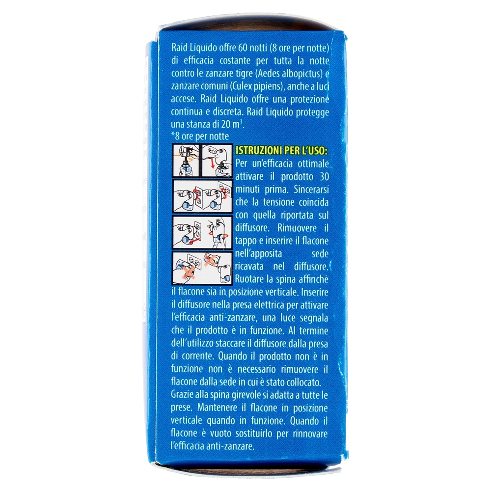 Raid Liquido Elettrico Ricarica, 60 Notti, Fiori d'Arancio, 36 ml